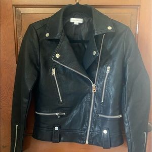 Top shop faux leather motorcycle jacket. Excellent condition. Size US 4
